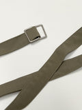 Marron Belted Two-Tuck Wide Slacks