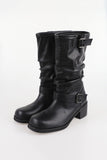 Daily shirring middle boots