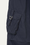 Buckle Washed Cargo Wide Pants