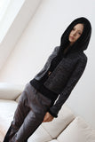 Trimmed cape cardigan