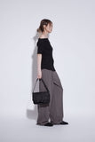 unbalance neck knit top