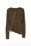 Sydney Diagonal Knit Zip-up