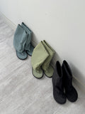 Denim Folding Toe Open Flip Flop Boots