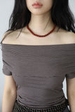 ST Rib Off Shoulder Tee