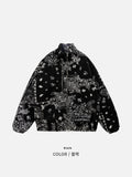 Paisley Quilted Over Fleece Zip-Up