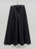 Matte Leather Flare Long Skirt