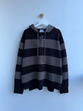 Stripe Warmer Knit Hood