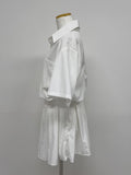 [Belt SET] Romi Collar Pleated Mini One Piece