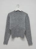 Zip-up round crop knit