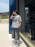 Deep Tuck Brush Bermuda Denim