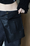 Leha pocket washed denim