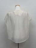 [Strap SET] Draped Shirred See-through Short Sleeve Blouse