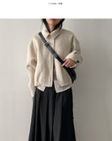 [wool100%/handmade] Bijo Collar Wool Short Blouson