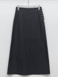 Cookie Button H-Line Long Skirt