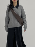 Lambswool V-Neck Cropped Cardigan