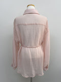 Wrinkle See-through Oversized Shirt