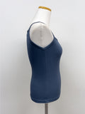 Boat Neck Square Ribbed Sleeveless