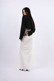 satin long skirt