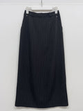 Rivet Stripe H-Line Skirt