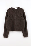 Snap mohair cardigan