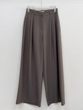 [Summer ver.] T-shirt with double-pleated long wide slacks