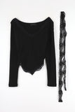 Poplar lace knit top