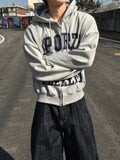 Sports crop hooded Zip-Up