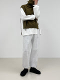 Turtleneck wool slit vest