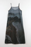 Graphic Chiffon Dying One Piece