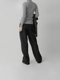 Herringbone Wide Slacks