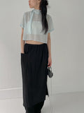 Tia Layered Nylon Wide Pants