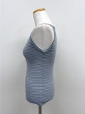 Tencel Striped Boat Neck Sleeveless