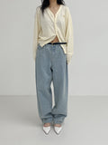 [unisex] Snow Dart Wide Denim Pants