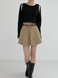 Forming double hole crop knit