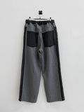 Reverse double line two-tone denim jeans