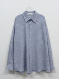 Striped Seersucker Overfit Shirt