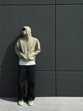 SS Linen Hachi Banding Hood Zip-Up