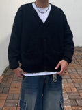 Mohair Two-Pocket Knit Cardigan