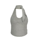 Muffler Knit Halter Top