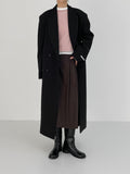 [unisex] Deep Slit Overfit Double Long Coat