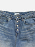 Arne Button Fly Curved Denim Pants