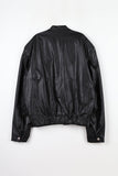 Leather padded jumper