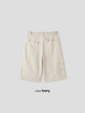 Mauve Embroidered Pocket Bermuda Shorts