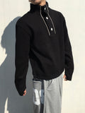 Dev Turtleneck Crop Waffle Sweatshirt