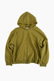 Color two-way hood zip-up