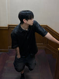 Brick Glossy Short Sleeve Overshirt