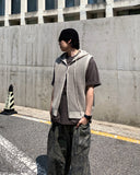 Summer Mesh Hood Vest Zip-up