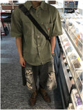 Sus patch work half shirt