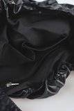 Metallic flower shoulder bag