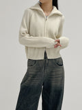 Raglan Two-Way Knit Zip Up